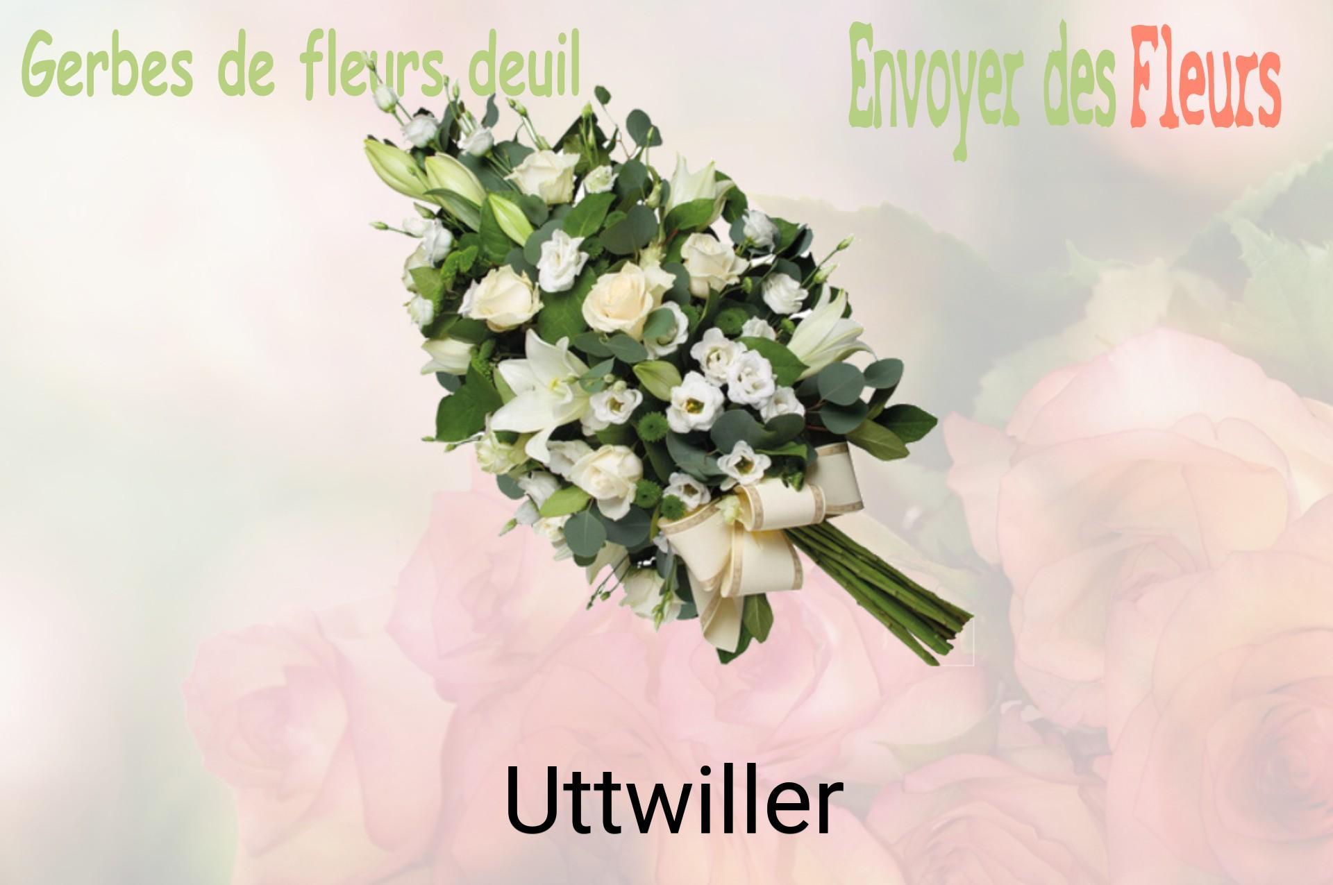 Gerbe de fleurs de deuil livrée à Uttwiller